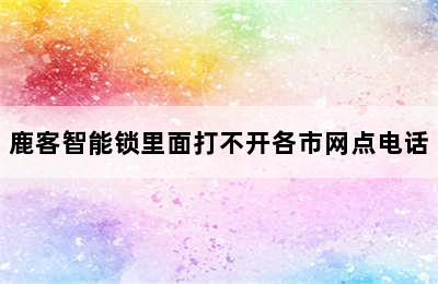 鹿客智能锁里面打不开各市网点电话