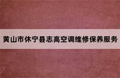 黄山市休宁县志高空调维修保养服务