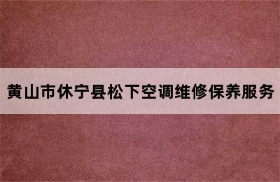 黄山市休宁县松下空调维修保养服务