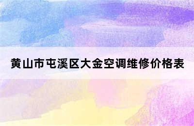 黄山市屯溪区大金空调维修价格表