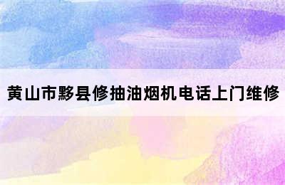 黄山市黟县修抽油烟机电话上门维修