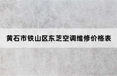 黄石市铁山区东芝空调维修价格表