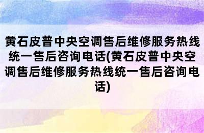 黄石皮普中央空调售后维修服务热线统一售后咨询电话(黄石皮普中央空调售后维修服务热线统一售后咨询电话)