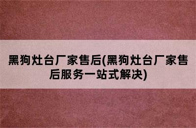 黑狗灶台厂家售后(黑狗灶台厂家售后服务一站式解决)