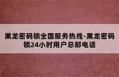 黑龙密码锁全国服务热线-黑龙密码锁24小时用户总部电话