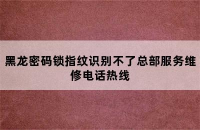 黑龙密码锁指纹识别不了总部服务维修电话热线