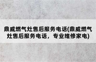 鼎威燃气灶售后服务电话(鼎威燃气灶售后服务电话，专业维修家电)