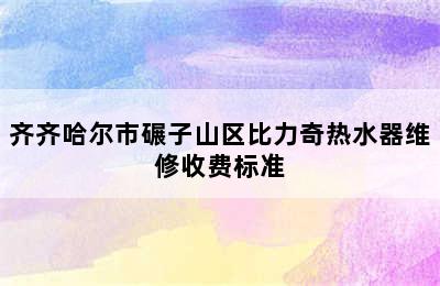 齐齐哈尔市碾子山区比力奇热水器维修收费标准