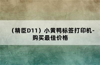 （精臣D11）小黄鸭标签打印机-购买最佳价格